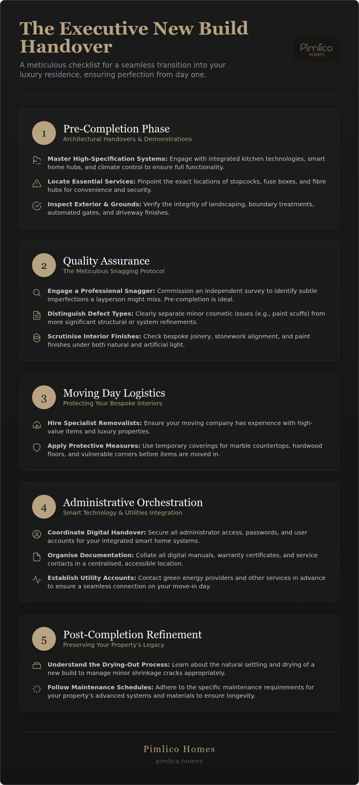 Moving into a New Build Checklist: A Guide to Your Luxury Transition