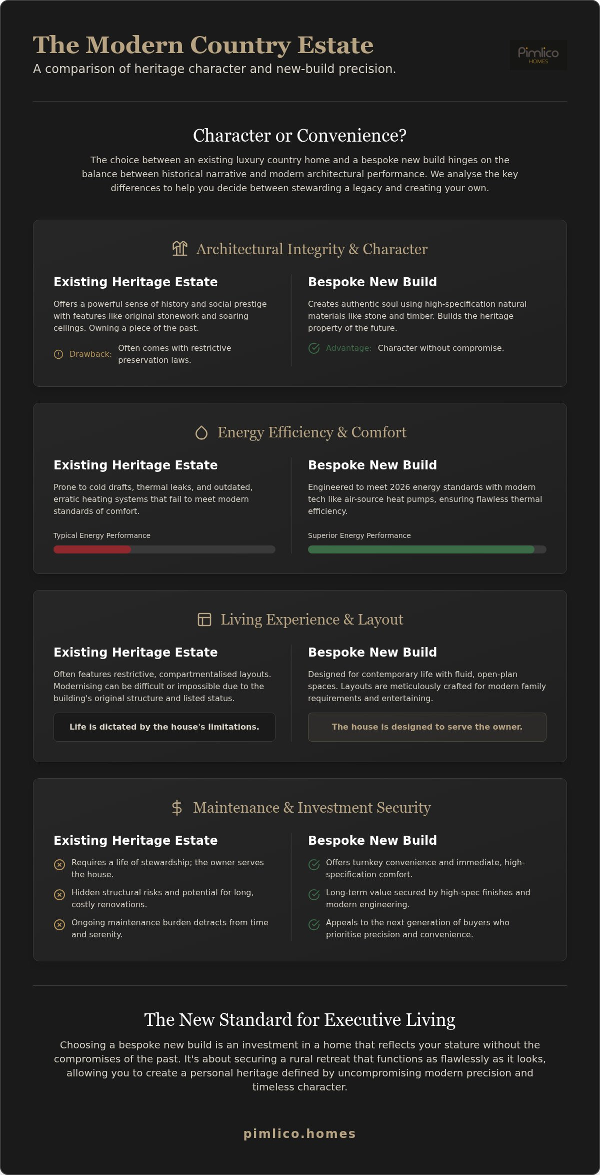 New Build vs Existing Luxury Country Home: A Discerning Buyer’s Guide 2026