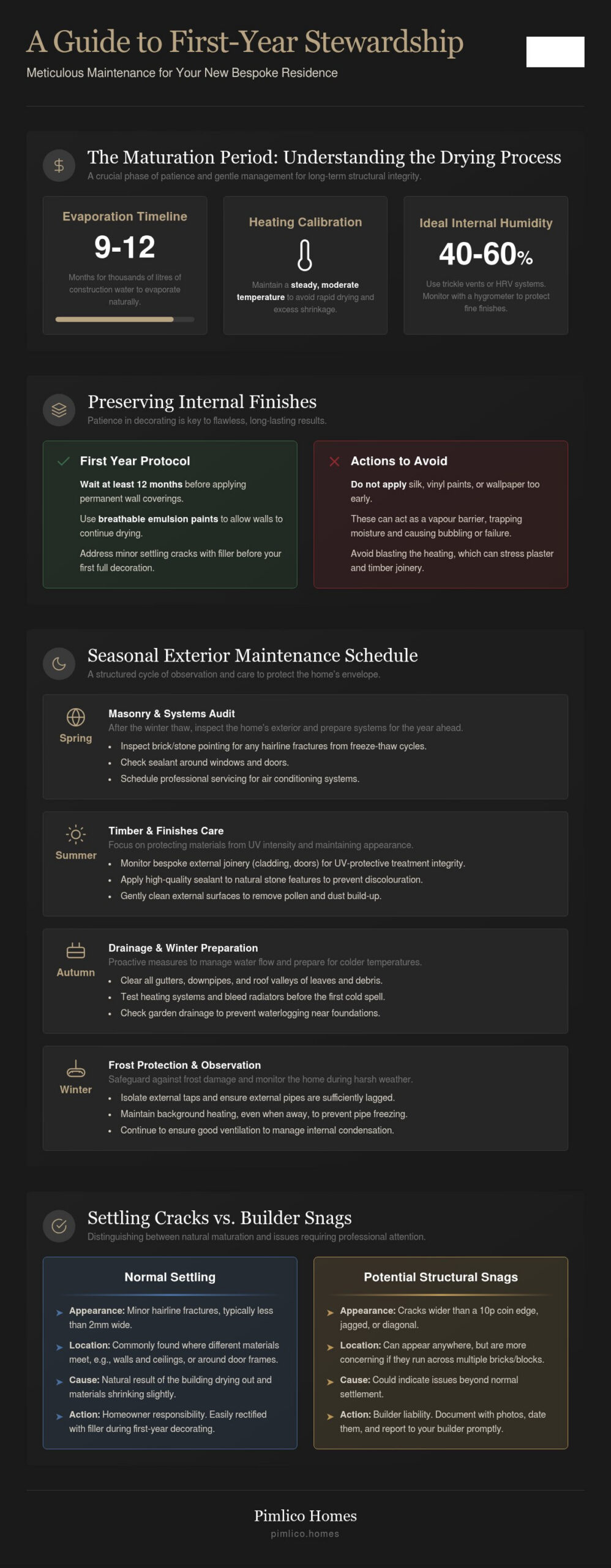 First Year Maintenance on a New Build Home: A Luxury Care Checklist